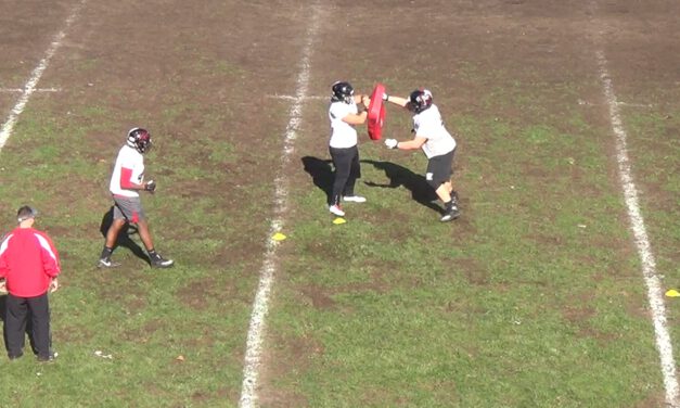 Backside Tackle Shuffle Hinge Drill- Rahway High School (NJ)
