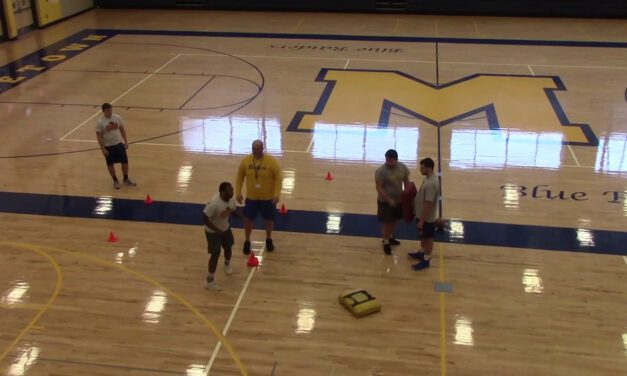 Buck Sweep Drill vs Backside Shade- Middletown Area High School (PA)
