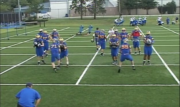 University of Delaware OL Pass Pro Drills