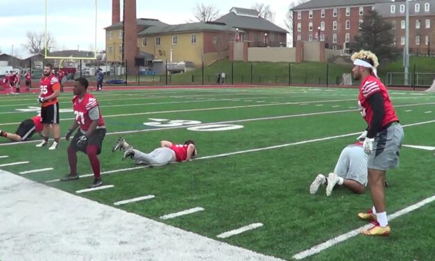 Cut Block Defeat Drill (on knees)- Bridgewater College (VA)