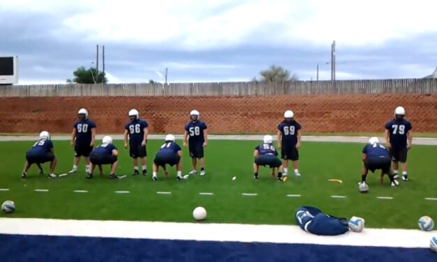 OL Kick Post Drill (with towels)- SWOSU