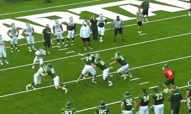 OL Pin and Pull Half Line Drill (3-man surface)- Michigan State University