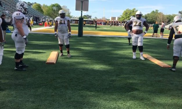 OL Post Player Board Drill (Combination Blocking)- SELU