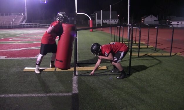 OL Reach Drill (on bags)- Boonton HS (NJ)