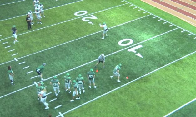 OLB vs WR Tackle Drill- North Dakota