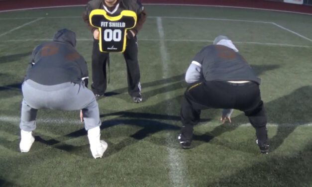 Stance to Double Team Fit Drill (Gap Doubles)- Rowan University (NJ)