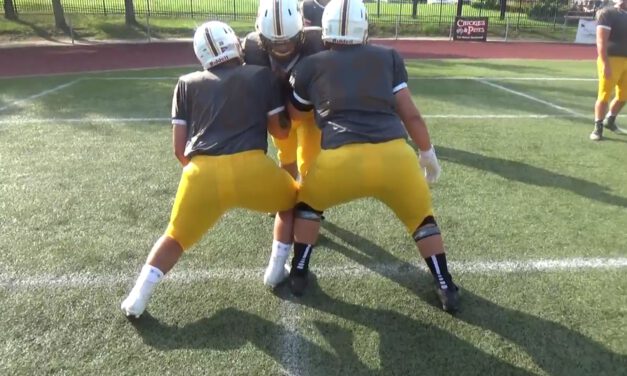 Double Team Fit to Engage Drill (Gap Doubles)- Rowan University (NJ)